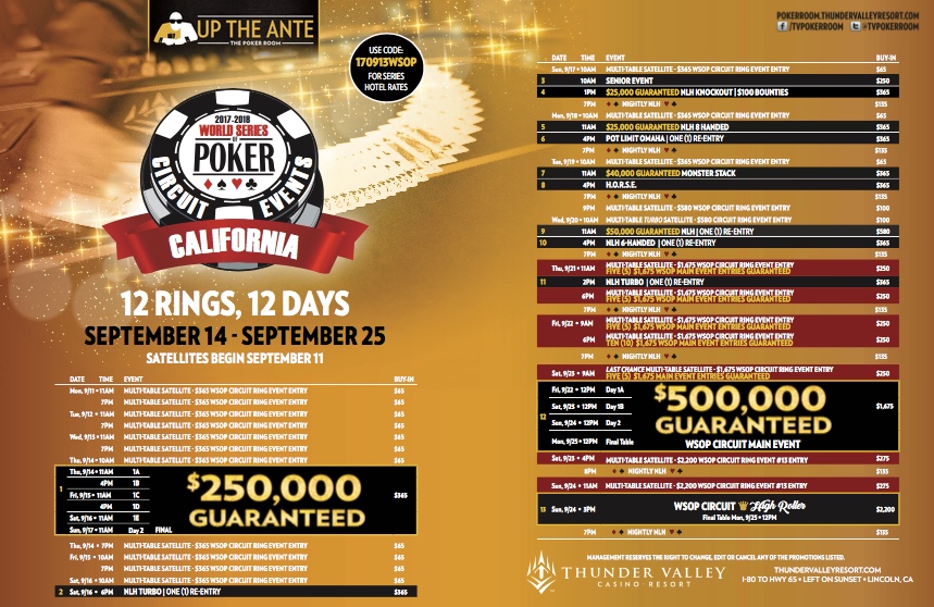 WSOP Circuit Thunder Valley