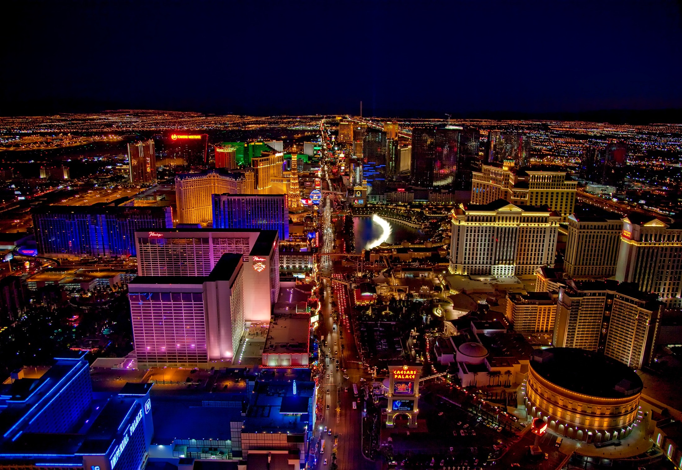 Las Vegas Aerial Night View